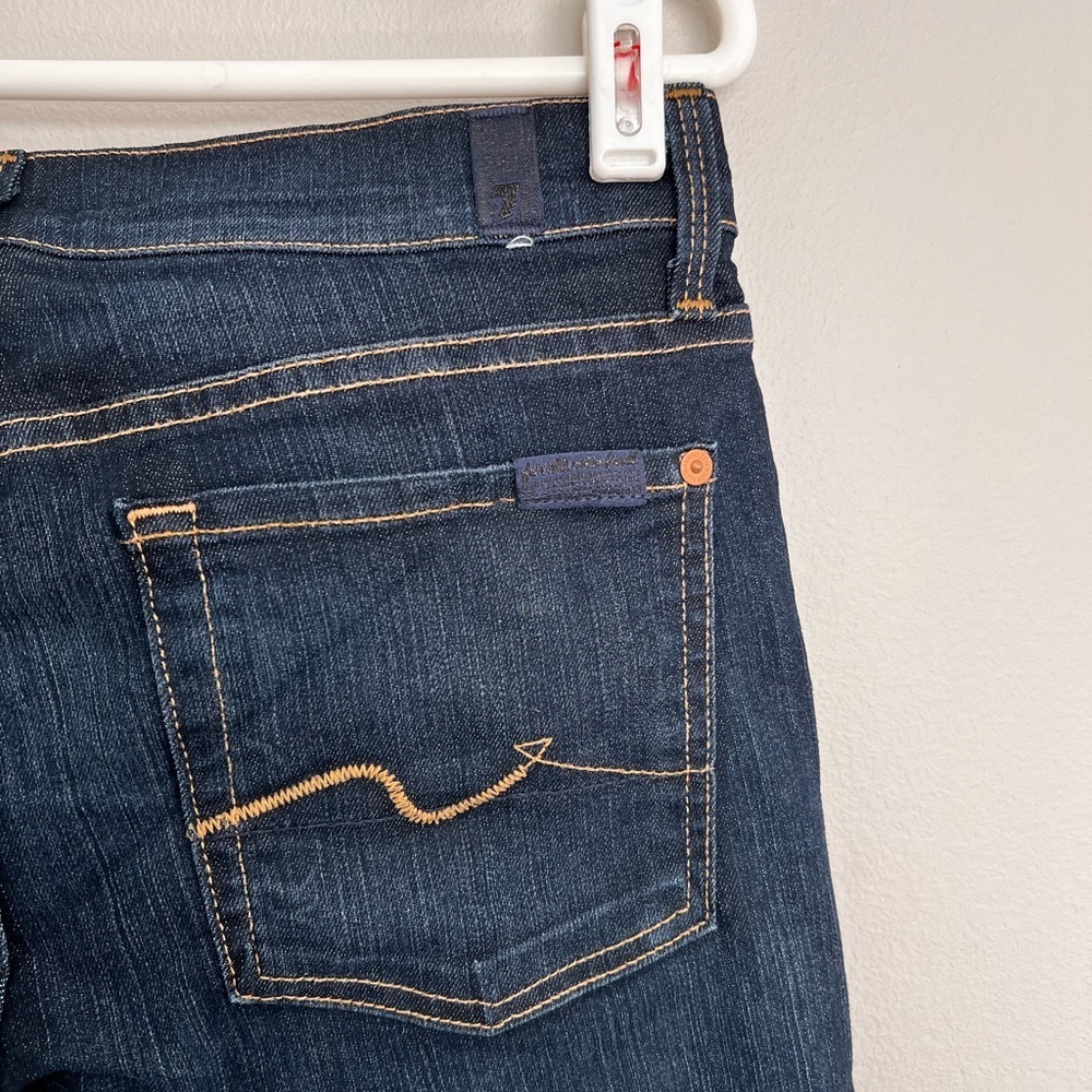 7 For All Mankind Straight Leg Blue Jeans Women’s Size 27 - Picture 4 of 5